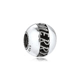 925 Sterling Silver Merry Christmas Beads for Europe Bracelets and Necklaces