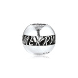 925 Sterling Silver Merry Christmas Beads for Europe Bracelets and Necklaces