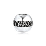 925 Sterling Silver Merry Christmas Beads for Europe Bracelets and Necklaces