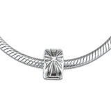 Sunburst Clip Bead 925 Sterling Silver Charm for Bracelets Necklaces