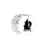 Sunburst Clip Bead 925 Sterling Silver Charm for Bracelets Necklaces