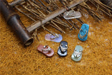 Charms Flip Flops Slipper Shoes Shape Pendants Dangled Jewelry