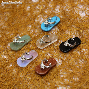 Charms Flip Flops Slipper Shoes Shape Pendants Dangled Jewelry