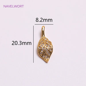 18K Plated Zircon Heart Shape Pendants DIY Jewelry Making