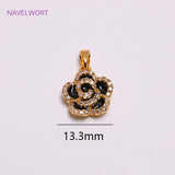 18K Plated Zircon Heart Shape Pendants DIY Jewelry Making