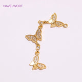 18K Plated Zircon Heart Shape Pendants DIY Jewelry Making