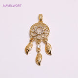 18K Plated Zircon Heart Shape Pendants DIY Jewelry Making