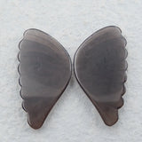 Natural Smoky Quartz Hand Cutting Earrings Beads 35x19x5mm