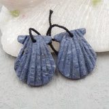 Natural Coral Shell Earrings 21x16x4mm