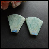 Aquamarine Moon Stone Charms Jewelry Beads 31x29x3mm