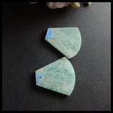 Aquamarine Moon Stone Charms Jewelry Beads 31x29x3mm