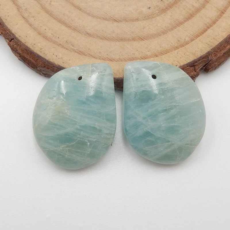 Natural Aquamarine Charm Jewelry Beads for Accessories
