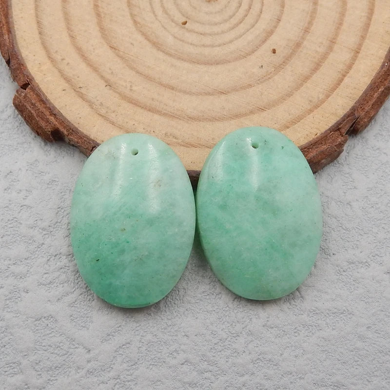 Aquamarine Semi-precious Stones Jewelry Beads 25x18x5mm