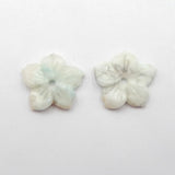 Natural Larimar Flower Stone Bead Sets for Earring Making