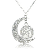 Tree of Life Necklace Moon Luminous Necklace for Women Halloween