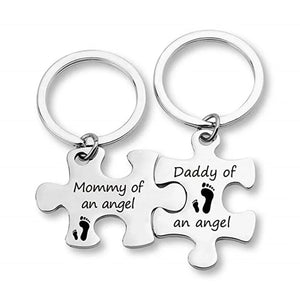 Man You Are My Missing Piece Keychain Letter Keyring Stainless Steel Pendant