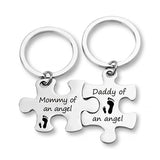 Man You Are My Missing Piece Keychain Letter Keyring Stainless Steel Pendant