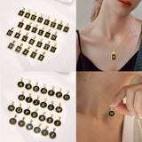 Initial Pendant Necklace Women Stainless Steel Alphabet Collar Jewelry