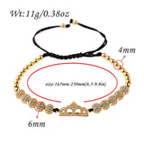 3PCS CZ Geometric Polygon Tube Crown Bracelet Set