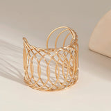 Metal Cross Weave Hollow Bracelet for Women