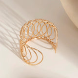 Metal Cross Weave Hollow Bracelet for Women