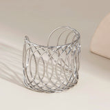 Metal Cross Weave Hollow Bracelet for Women