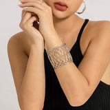 Metal Cross Weave Hollow Bracelet for Women
