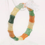 Natural Carnelian Chalcedony Agats 12*15mm Multicolor Beads Bracelet 7.5inch