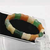 Natural Carnelian Chalcedony Agats 12*15mm Multicolor Beads Bracelet 7.5inch
