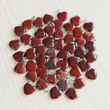 Natural Rainbow Stone Love Heart Beads Pendants 20mm DIY Jewelry Women Gift