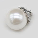 Natural Shell Ball Pendant Pair Zinc Alloy Lace Shell Pendant 16x16mm