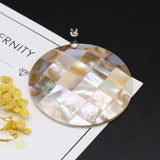 Natural Shell Pendant Round Shape for Women Jewelry Necklace Party Gift