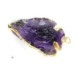 Leaf Shape Agates Pendant Crystal Necklace Pendants for Jewelry Making