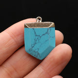 Natural Stone Pendant Turquoise Labradorite