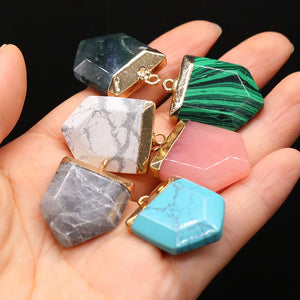 Natural Stone Pendant Turquoise Labradorite