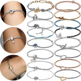 925 Silver Heart A Letter Cuff Bracelet Women Jewelry