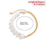 Pearl Beads Chain Anklet for Women Summer Ankle Bracelet