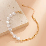 Pearl Beads Chain Anklet for Women Summer Ankle Bracelet