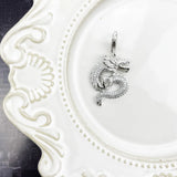 Dragon Charms Pendant with Zircon Stones 925 Sterling Silver