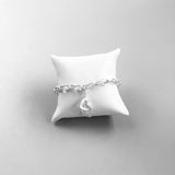 Double Hearts Linked With Pearl 925 Sterling Silver Charms Pendant
