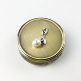 Double Hearts Linked With Pearl 925 Sterling Silver Charms Pendant
