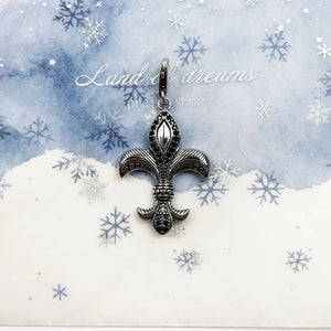 Fleur-de-lis Lily Pendant 925 Silver Jewelry