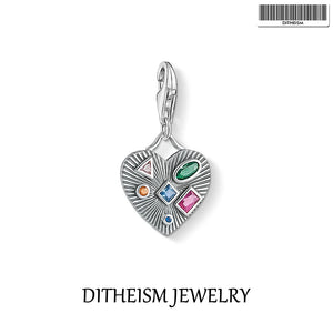 Heart Pendant Charm 925 Sterling Silver Bracelet Fit Europe Style Jewelry
