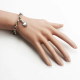Heart Crystal 925 Sterling Silver Pendant for Bracelet Necklace Bag