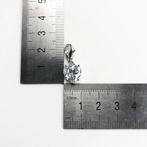 Heart Crystal 925 Sterling Silver Pendant for Bracelet Necklace Bag