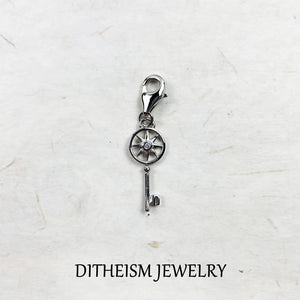 Star Key Charms Pendant 925 Sterling Silver for Bracelet Necklace Bag