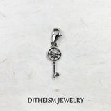 Star Key Charms Pendant 925 Sterling Silver for Bracelet Necklace Bag