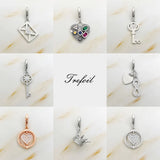 Heart Crown Pendant 925 Sterling Silver for Bracelet Necklace Gift