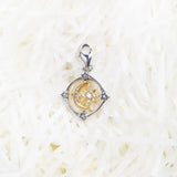 925 Sterling Silver Moveable Moon & Star Pendant