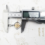 925 Sterling Silver Moveable Moon & Star Pendant